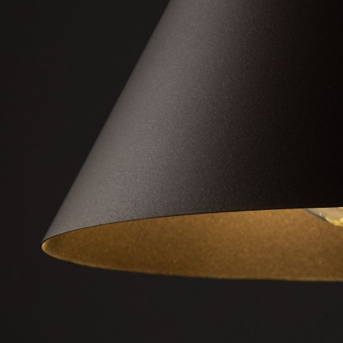 Lampa wisząca nowoczesna skandynawska klosz metalowy stożek brązowa TK Lighting Cono 10073 1x15W E27