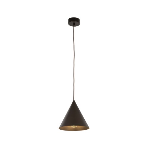 Lampa wisząca nowoczesna skandynawska klosz metalowy stożek brązowa TK Lighting Cono 10073 1x15W E27