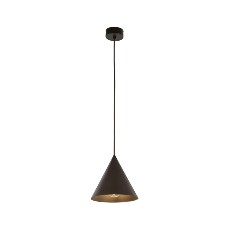 Lampa wisząca nowoczesna skandynawska klosz metalowy stożek brązowa TK Lighting Cono 10073 1x15W E27
