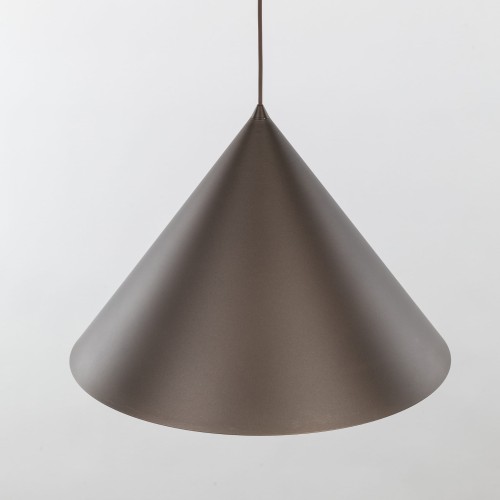 Lampa wisząca nowoczesna skandynawska klosz metalowy stożek brązowa TK Lighting Cono 10062 1x15W E27