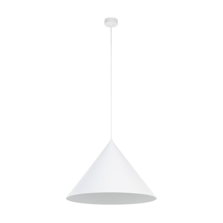 Lampa wisząca nowoczesna skandynawska klosz metalowy stożek biała TK Lighting Cono 10009 1x15W E27