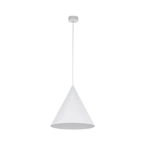 Lampa wisząca nowoczesna skandynawska klosz metalowy stożek biała TK Lighting Cono 10008 1x15W E27