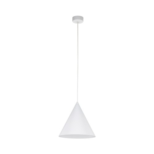Lampa wisząca nowoczesna skandynawska klosz metalowy stożek biała TK Lighting Cono 10007 1x15W E27