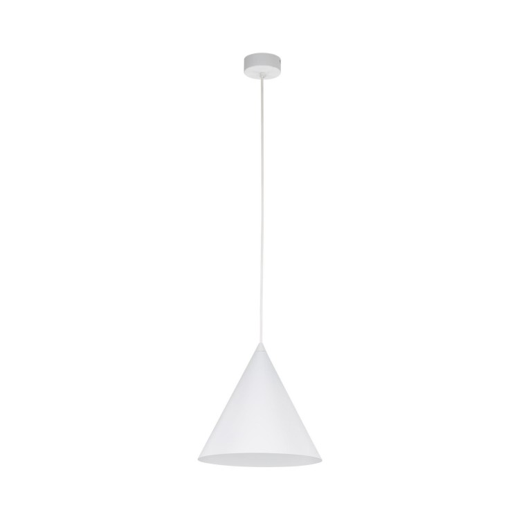 Lampa wisząca nowoczesna skandynawska klosz metalowy stożek biała TK Lighting Cono 10007 1x15W E27