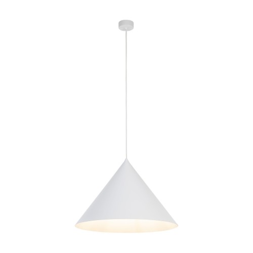 Lampa wisząca nowoczesna skandynawska klosz metalowy stożek biała TK Lighting Cono 10010 1x15W E27
