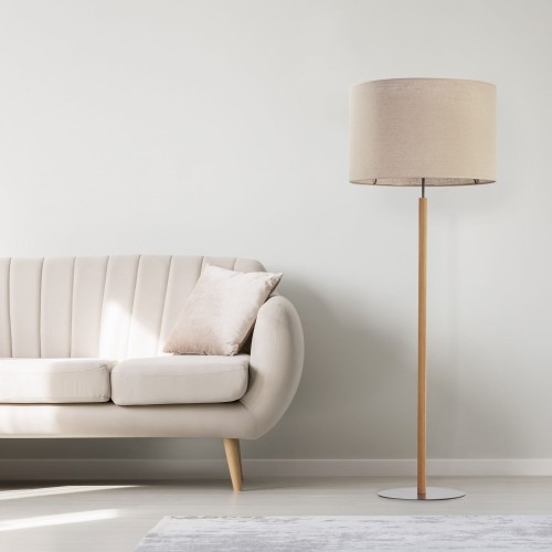 Tk Lighting Deva 5199 lampa stojąca podłogowa 1x15W E27 czarna drewniana
