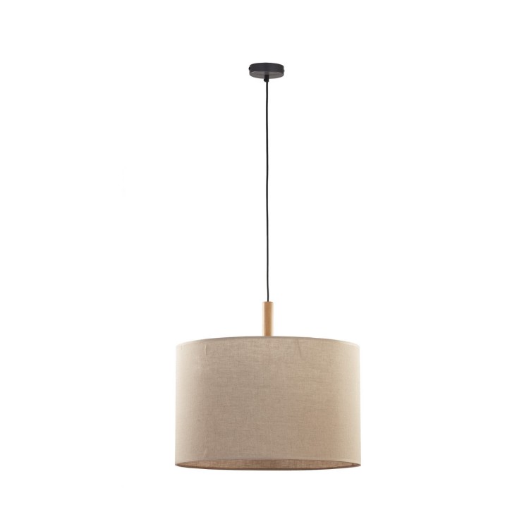 Tk Lighting Deva 6107 lampa wisząca 1x15W E27 czarna drewniana