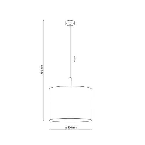 Tk Lighting Deva 6107 lampa wisząca 1x15W E27 czarna drewniana