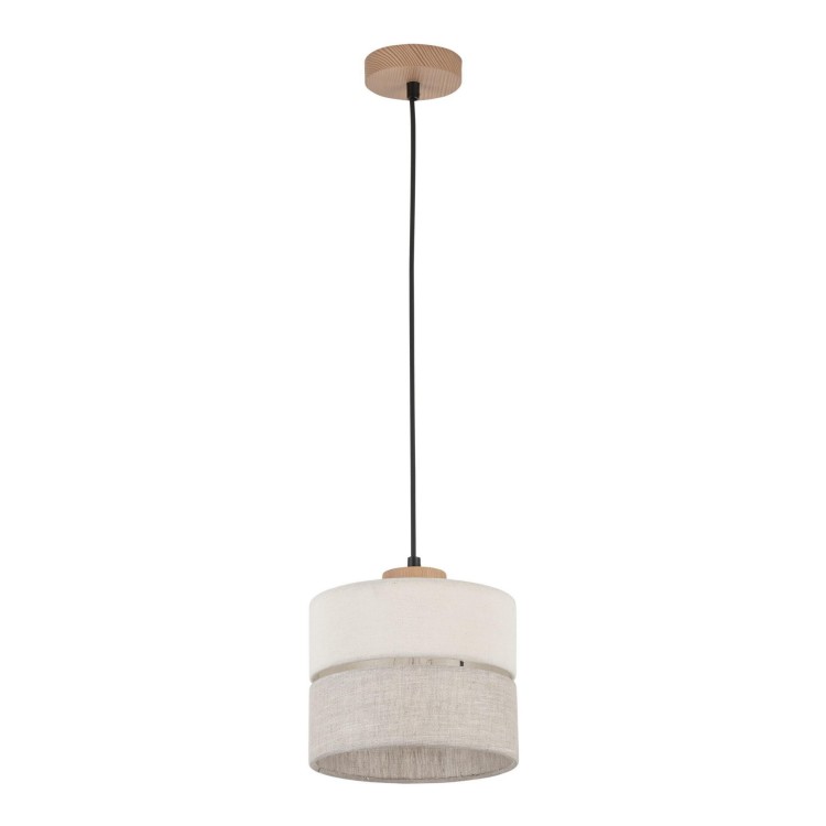 Tk Lighting Eco 5770 lampa wisząca 1x15W E27 czarna drewniana