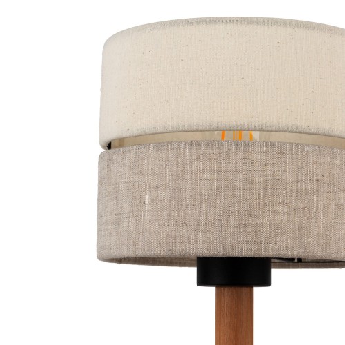 Tk Lighting Eco 5596 lampa stołowa lampka 1x15W E27 czarna drewniana