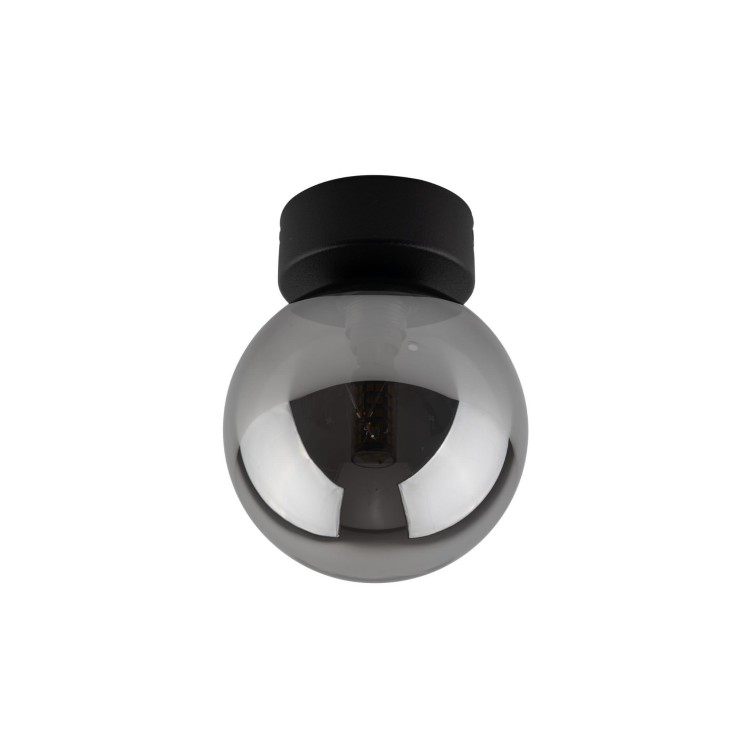 Kinkiet nowoczesny elegancki loft industrialny klosz szklany kula czarny grafitowy TK Lighting Estera 10255 1x8W G9