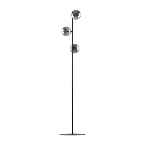 Lampa podłogowa nowoczesna elegancka loft industrialna klosz szklany kule czarna grafitowa TK Lighting Estera 5717 3x6W G9