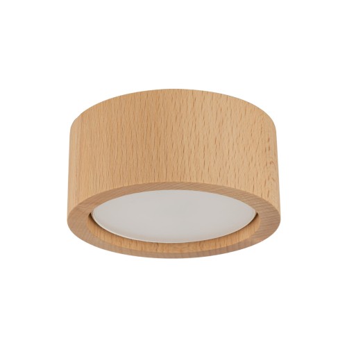 Spot nowoczesny skandynawski boho drewniany koło tuba drewniany TK Lighting Eve 10121 1x10W GU10