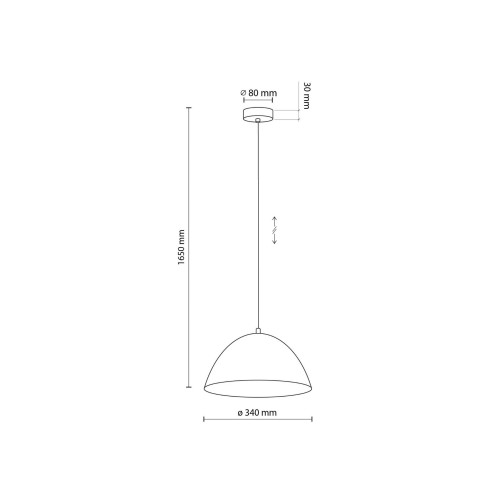 Lampa wisząca klasyczna retro klosz metalowy miska brązowa TK Lighting Faro 4332 1x15W E27