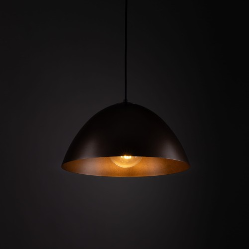 Lampa wisząca klasyczna retro klosz metalowy miska brązowa TK Lighting Faro 4332 1x15W E27