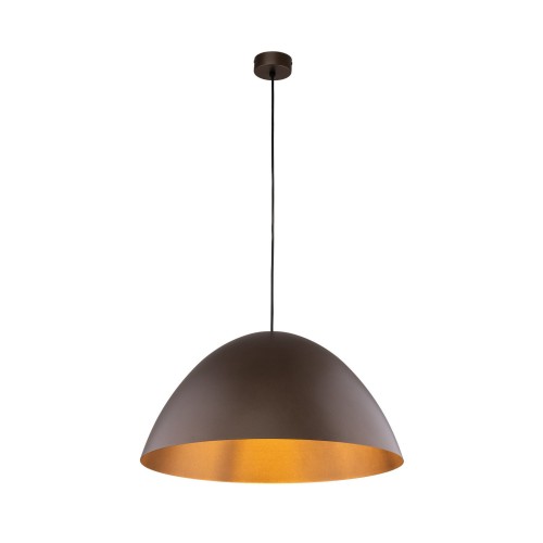 Lampa wisząca klasyczna retro klosz metalowy miska brązowa TK Lighting Faro 4509 1x15W E27