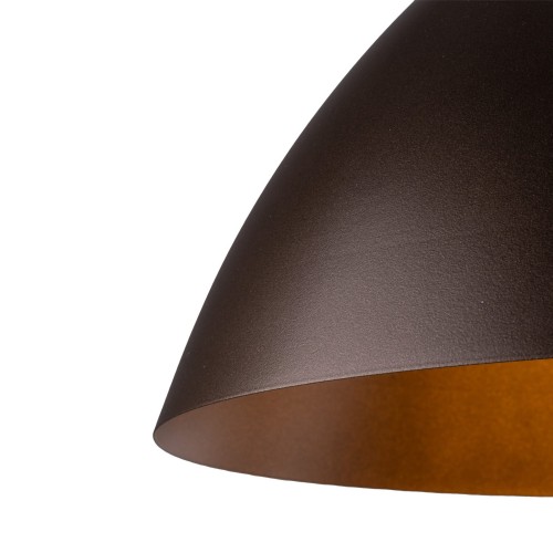 Lampa wisząca klasyczna retro klosz metalowy miska brązowa TK Lighting Faro 4509 1x15W E27