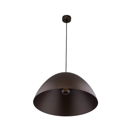 Lampa wisząca klasyczna retro klosz metalowy miska brązowa TK Lighting Faro 4509 1x15W E27