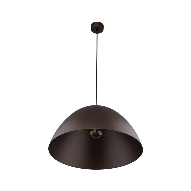 Lampa wisząca klasyczna retro klosz metalowy miska brązowa TK Lighting Faro 4509 1x15W E27