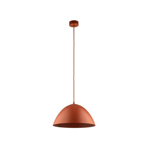 Lampa wisząca klasyczna retro klosz metalowy miska ceglana TK Lighting Faro 10259 1x15W E27