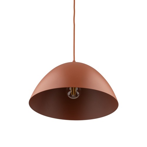Lampa wisząca klasyczna retro klosz metalowy miska ceglana TK Lighting Faro 10259 1x15W E27