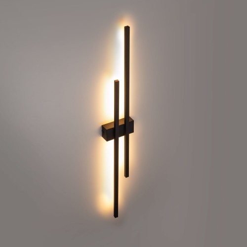 Kinkiet lampa ścienna metalowy industrialny skandynawski patyk pręty Tk Lighting Flash 6626 2x30W LED 4000-4500K czarny