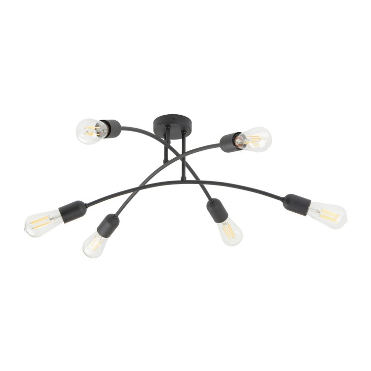 Tk Lighting Flyu 4679 plafon lampa sufitowa 6x15W E27 czarny