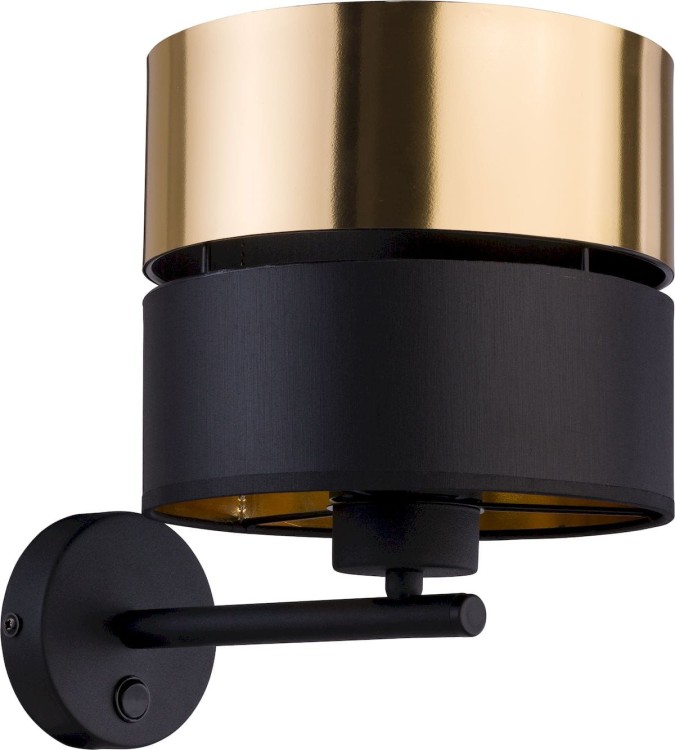 TK Lighting Hilton 4344 kinkiet lampa ścienna 1x60W E27 czarny złoty