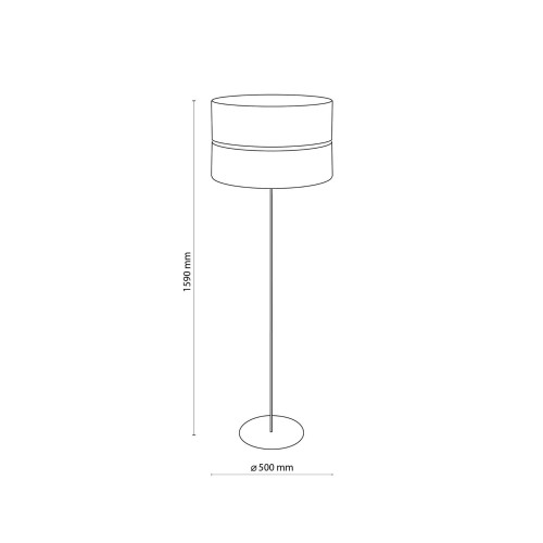TK Lighting Hilton 5465 lampa stojąca podłogowa 1x60W E27 czarny złoty