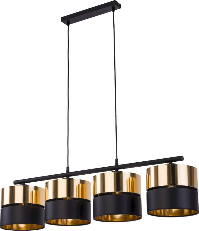 TK Lighting Hilton 4342 lampa wisząca 4x60W E27 czarny złoty