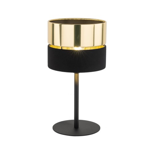 Lampka nowoczesna elegancka glamour loft industrialna czarna złota TK Lighting Hilton 16051 1x15W E27