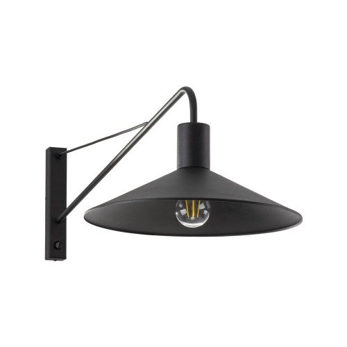 Kinkiet nowoczesny industrialny loft klosz metalowy czarny TK Lighting Jump 6638 1x15W E27