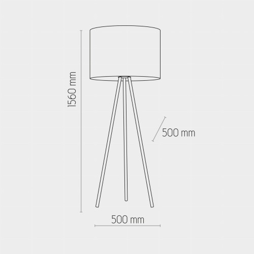 lampa podłogowa nowoczesny rustykalny boho tuba abażur materiałowy juta czarny TK Lighting Juta 5569 1x15W E27