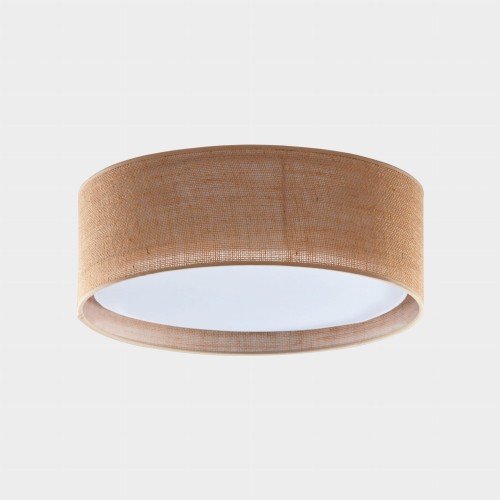 Plafon nowoczesny rustykalny boho abażur materiałowy juta biały TK Lighting Juta 5798 1x15W E27