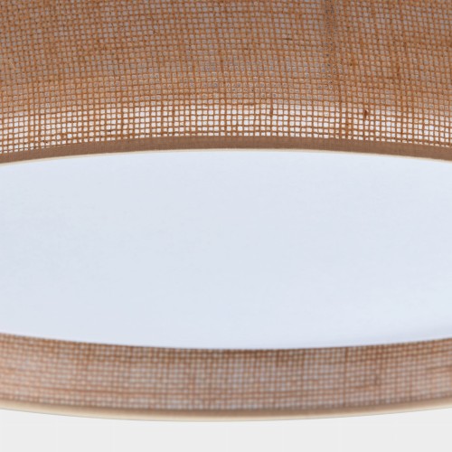 Plafon nowoczesny rustykalny boho abażur materiałowy juta biały TK Lighting Juta 5798 1x15W E27
