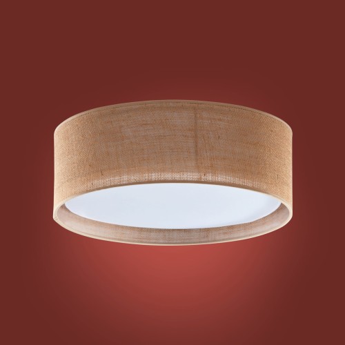 Plafon nowoczesny rustykalny boho abażur materiałowy juta biały TK Lighting Juta 5798 1x15W E27