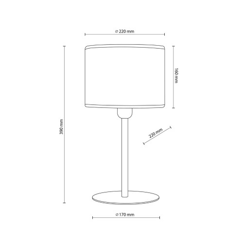Lampka nowoczesna boho abażur materiałowy juta czarna TK Lighting Juta 5552 1x15W E27