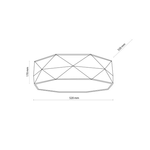 Tk Lighting Kantoor 6195 plafon lampa sufitowa 4x15W E27 biały szary