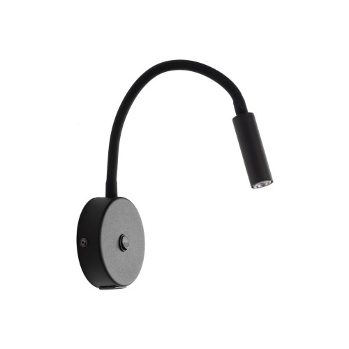 Kinkiet lampa ścienna do czytania z włącznikiem tuba rurka giętki czarny TK Lighting Lagos 10200 1x6W G9