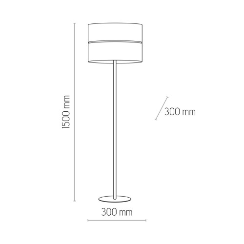 TK Lighting Linobianco 5241 lampa stojąca podłogowa 1x60W E27 biała brązowa