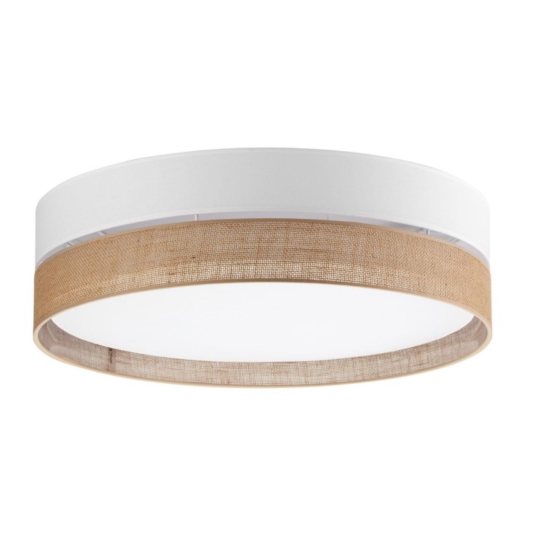 Tk Lighting Linobianco 6578 plafon lampa sufitowa 4x15W E27 biały brązowy