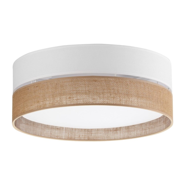 Tk Lighting Linobianco 6577 plafon lampa sufitowa 3x15W E27 biały brązowy