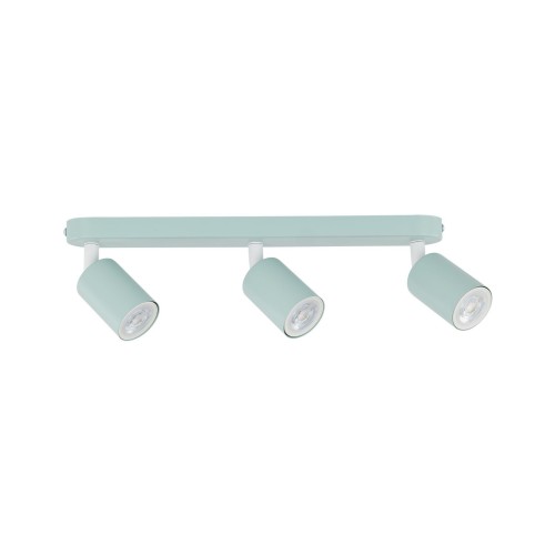 Plafon nowoczesny skandynawski loft metalowy reflektory miętowy TK Lighting Livia 10236 3x10W GU10