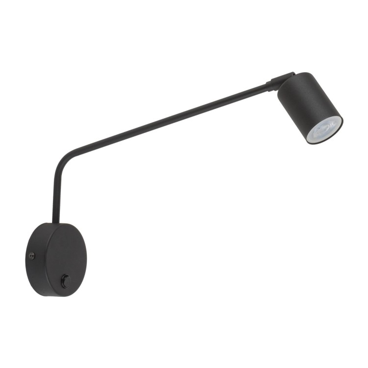 Tk Lighting Logan 4743 kinkiet do czytania na wysięgniku z włącznikiem 1x10W GU10 czarny