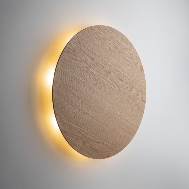 Kinkiet nowoczesny rustykalny loft koło dąb TK Lighting Luna 10098 8x8W G9 60cm