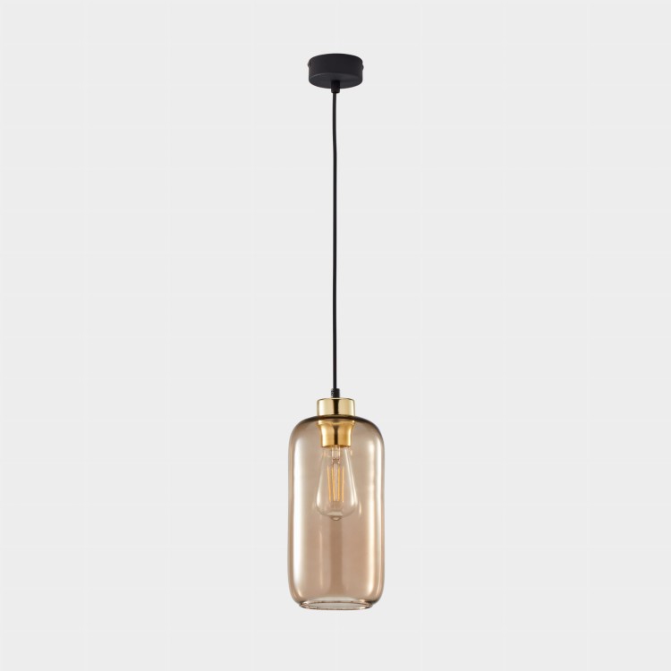 Lampa wisząca szklane klosze balon TK Lighting Marco 3314 1x60W E27 brązowa czarna