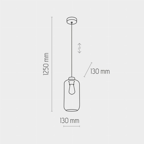 Lampa wisząca szklane klosze balon TK Lighting Marco 3314 1x60W E27 brązowa czarna
