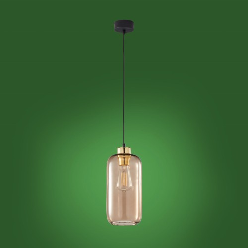 Lampa wisząca szklane klosze balon TK Lighting Marco 3314 1x60W E27 brązowa czarna