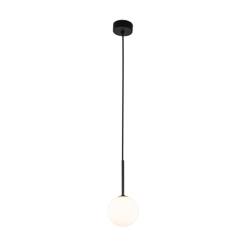 Lampa wisząca nowoczesna elegancka skandynawska klosz szklany kula czarna biała TK Lighting Martin 4502 1x6W G9