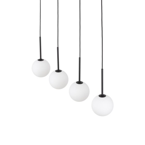 Lampa wisząca listwa nowoczesna elegancka skandynawska klosz szklany kule czarna biała TK Lighting Martin 4503 4x6W G9